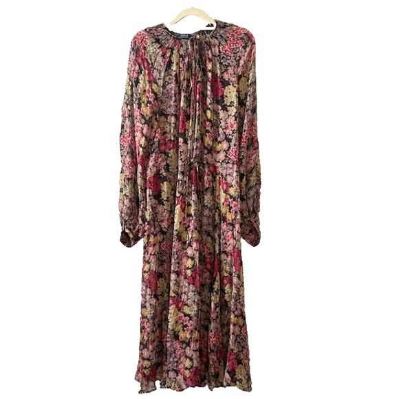 Polo Ralph Lauren Dresses & Skirts - Polo by Ralph Lauren Floral Maxi Dress in Pink, Yellow and Green